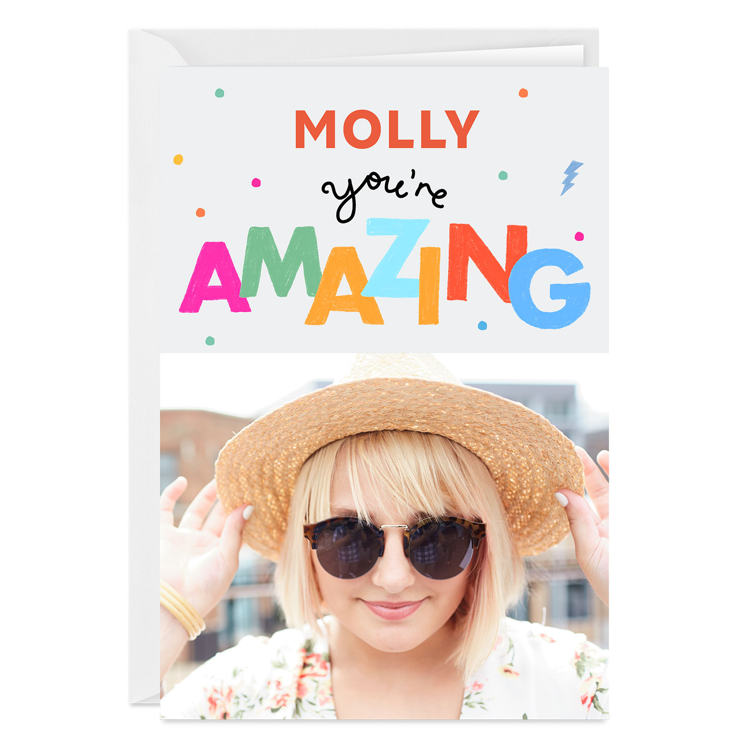 Personalized You're Amazing Photo Card 