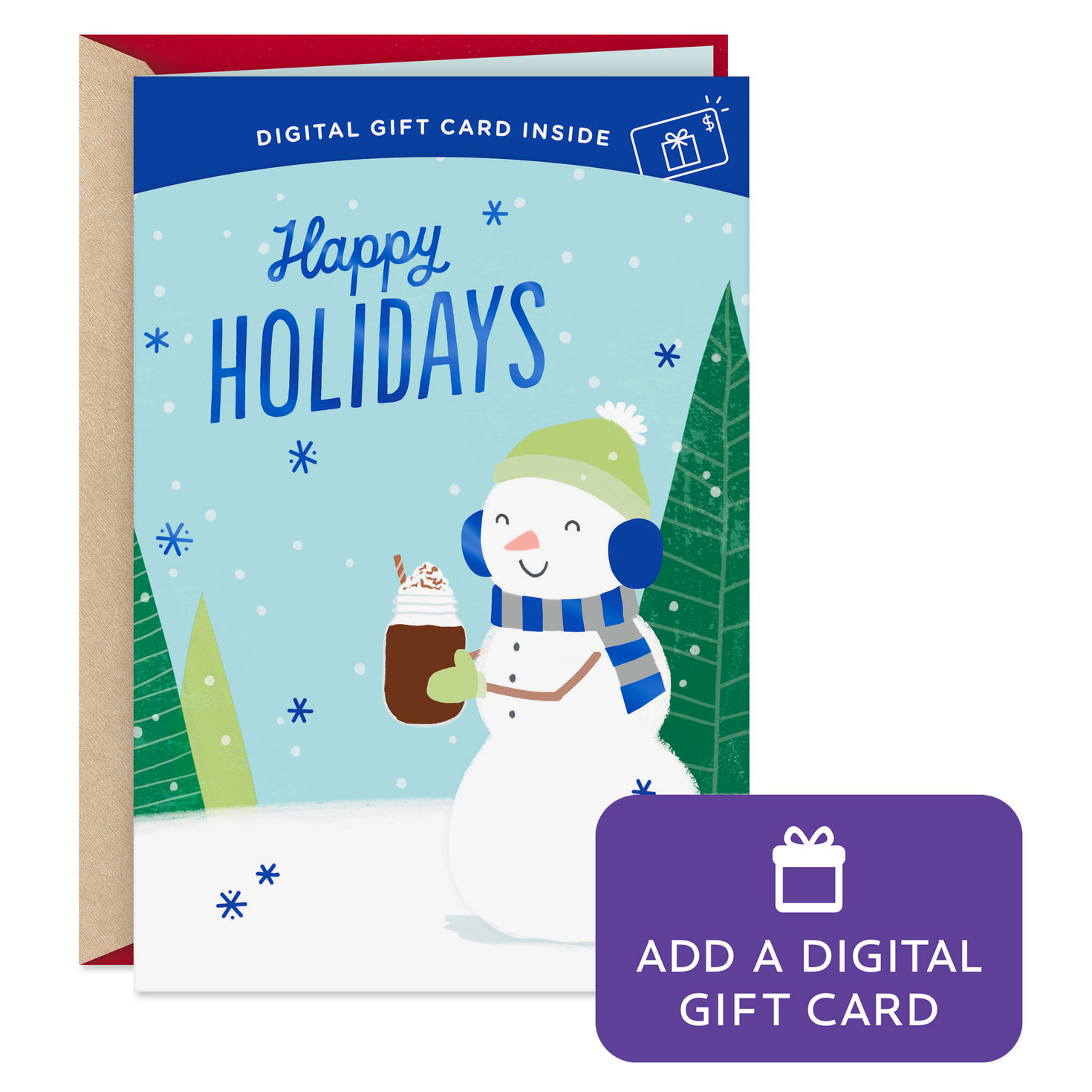Happy Holidays Smiling Snowman Gift Card Greeting Holiday Card - Greeting  Cards | Hallmark, image size:1470x1470