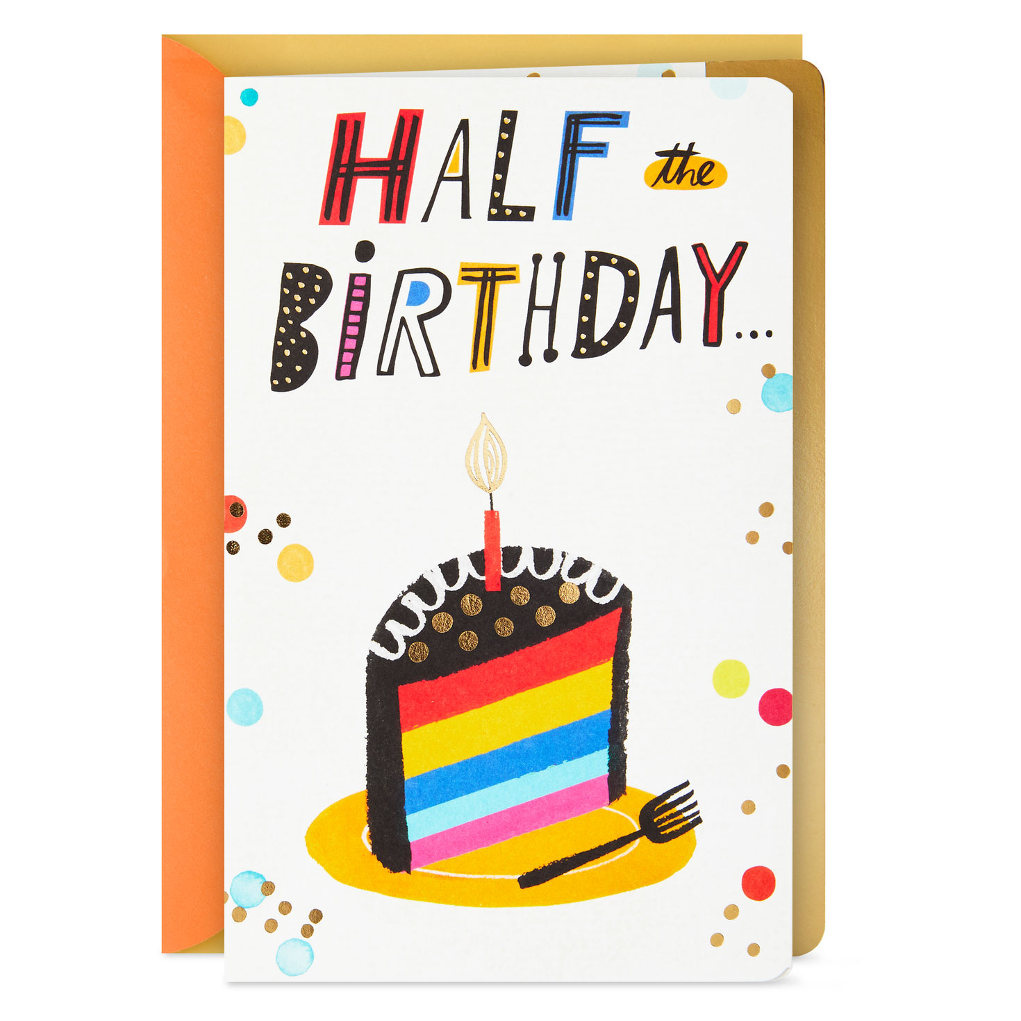 Rainbow Cake Half Birthday Card Greeting Cards Hallmark
