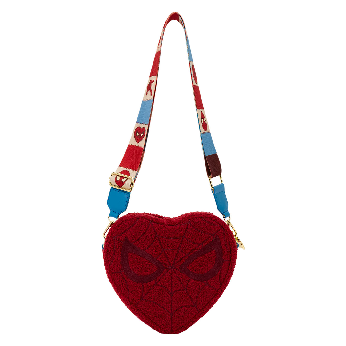 Rare! HEART LOGO Loungefly x Marvel x Spiderman Barrel Crossbody Purse Bag Loungefly X Marvel X Spiderman Rare Heart Logo Barrel  main image 3