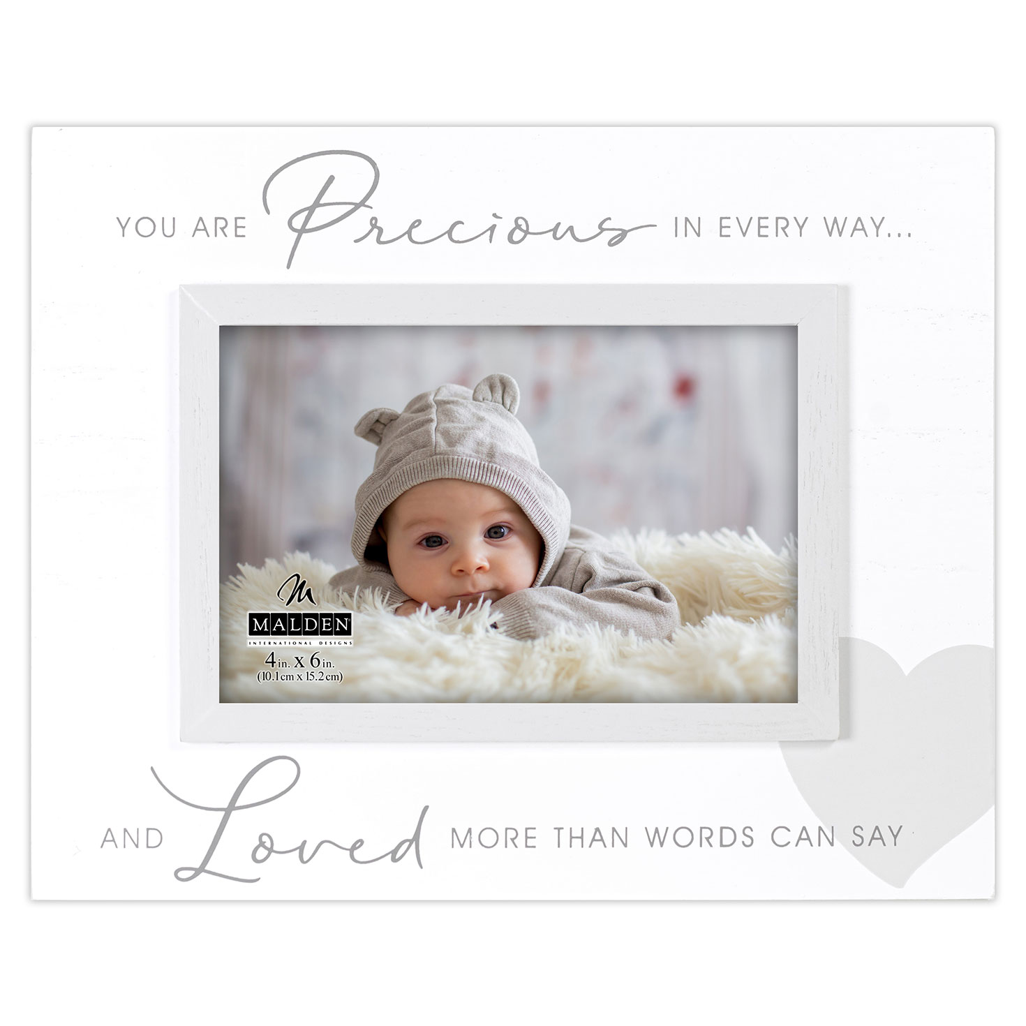 Malden Precious and Loved Baby Picture Frame, 4x6 Picture Frames