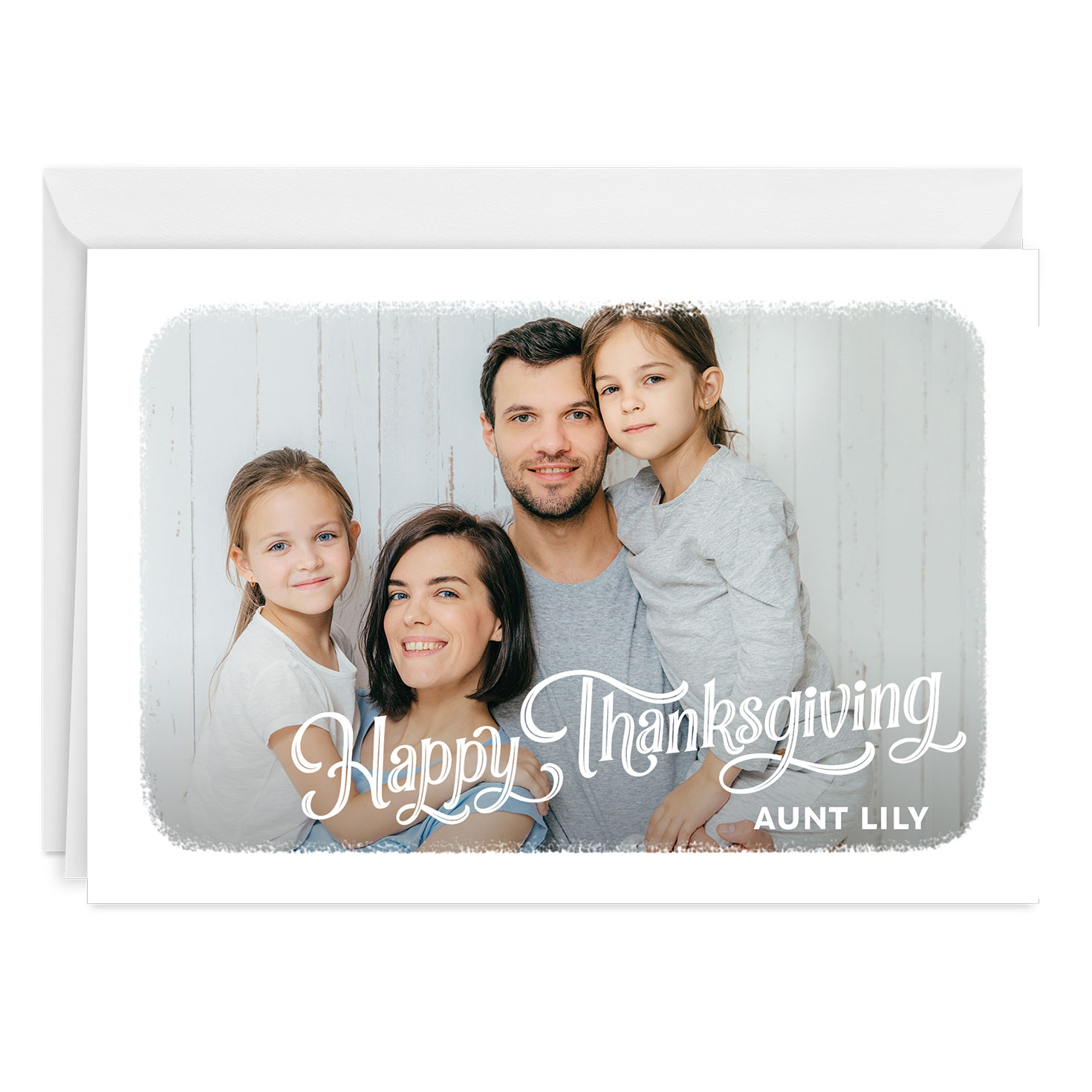 White Frame Horizontal Custom Thanksgiving Card - Greeting Cards | Hallmark