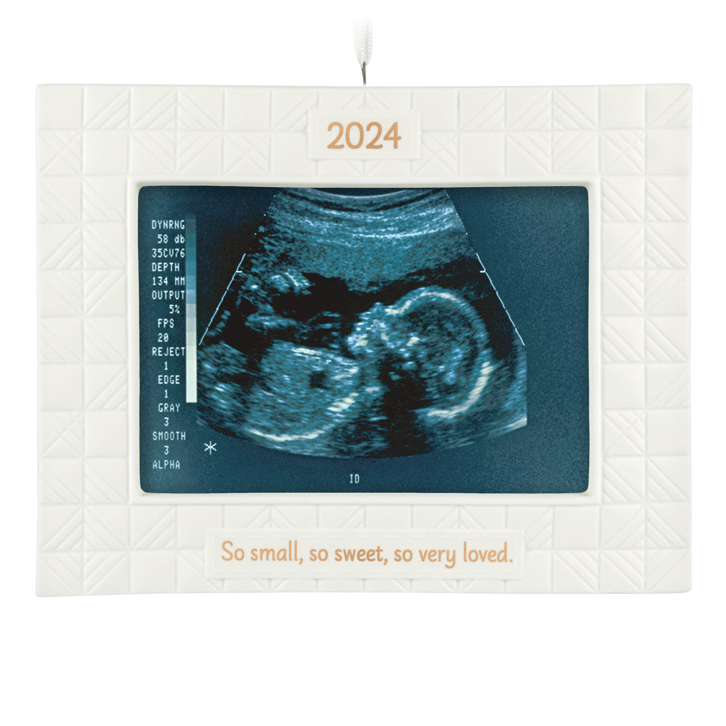 So Very Loved 2024 Porcelain Photo Frame Ornament Keepsake Ornaments