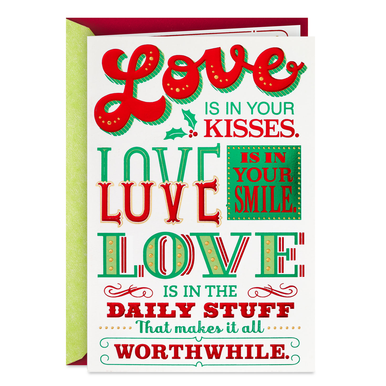 Love Is Romantic Christmas Card - Greeting Cards | Hallmark