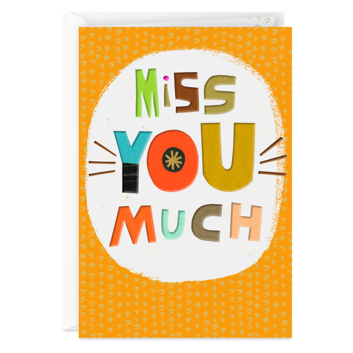 Colorful Block Letter Miss You Card - Greeting Cards ... Colorful Block Letter Miss You Card - Greeting Cards ...