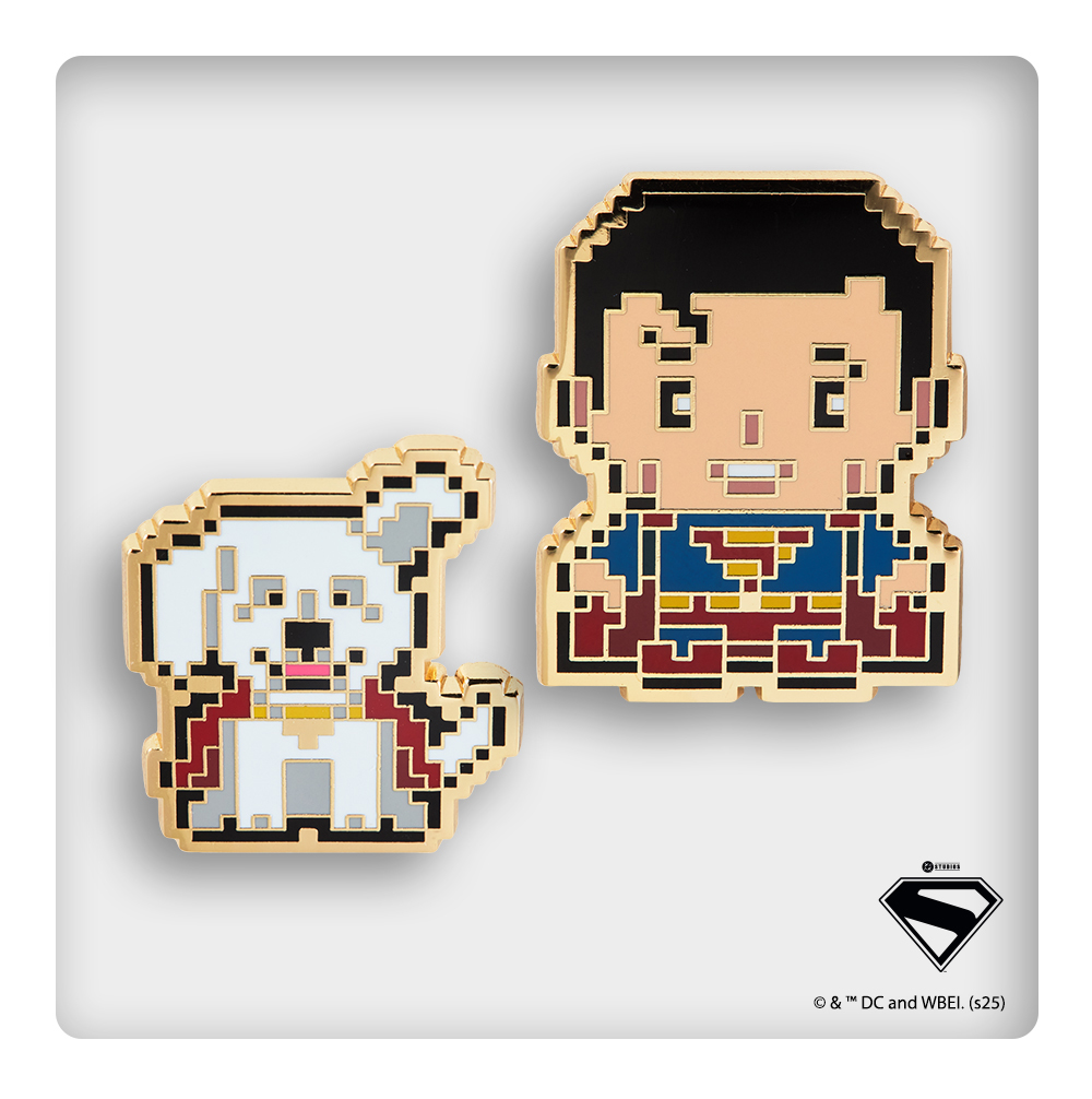 Superman™ and Krypto™ PXL8® Enamel Pins, Set of 2