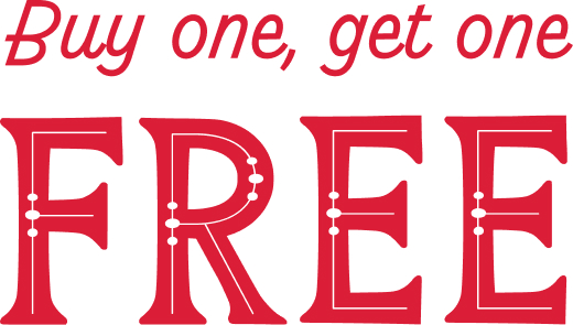 Buy one, get one free