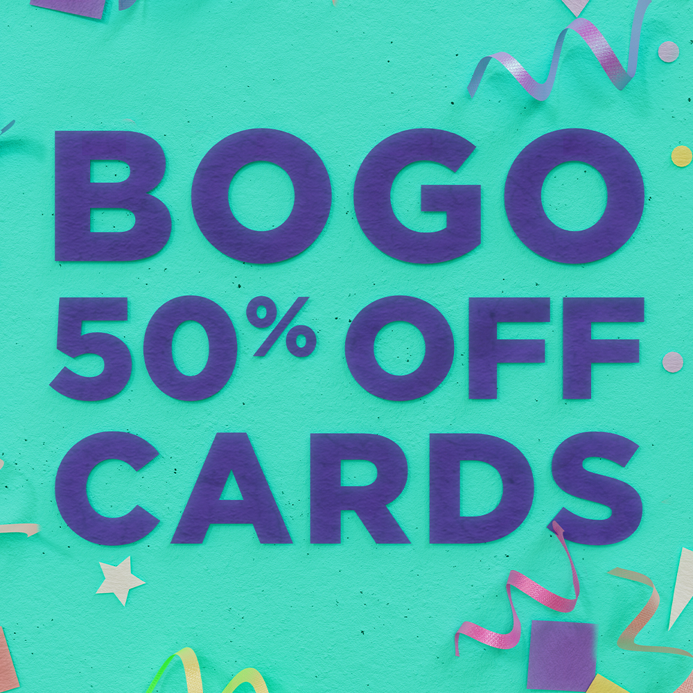 BOGO 50% off select Hallmark cards (priced $2.99 and above)