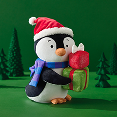 Save $10 Playful Penguins Delivering Delight with purchase of 3 Hallmark cards