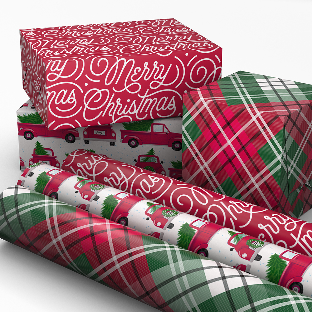 Save $7 Holiday 3-Pack Wrapping Paper with any purchase